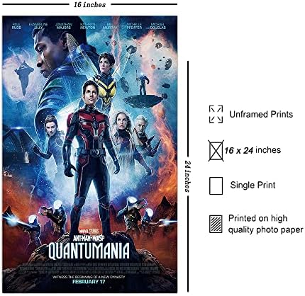 Плакат на филма XIHOO Човекът-мравка и оса: Quantum Мания 2023 16x24, Без рамка