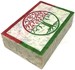 Кутия за съхранение на талк vrinda, в два цвята, Дървото на живота