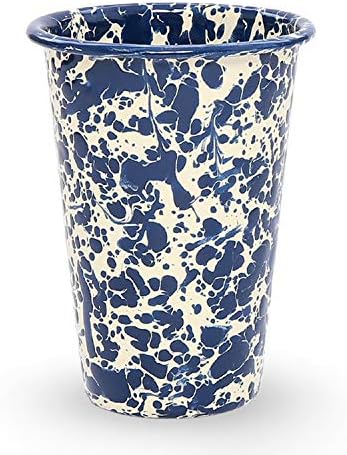 Чаша за домашна enamelware Crow Canyon, 14 мл, Червено-бели пръски (комплект от 4 броя)