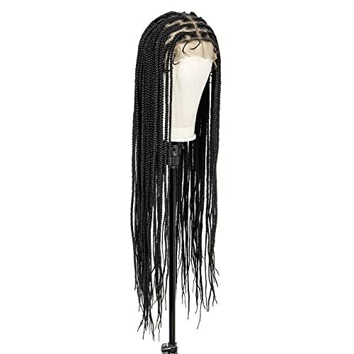 Плетени Перуки от побеляване на косата за черни жени 34 инча(ите)и) Синтетичен Двоен Пълен Перука Отпред на