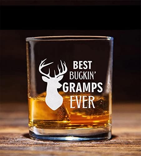 QPTADesignGift Най-Чаша за уиски в историята на Buckin Gramps - една Чаша На Ден на бащата - Подарък нов татко - Чаша за уиски - Забавен подарък за рожден ден - на Лов за Ден на бащата