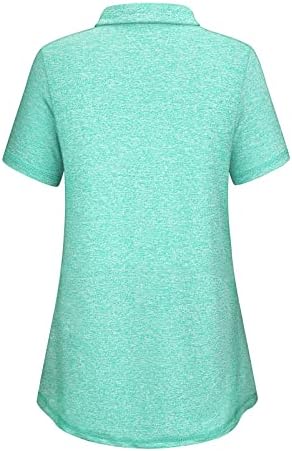 Модни Дамски Ризи Топка за голф с V-образно деколте и Къс ръкав, бързо съхнещи Спортни Върхове