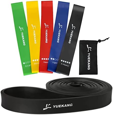 Бандаж за стягане на yuekang и еластична превръзка за упражнения с линия (6 бр.) - 1 Черна вратовръзка за набирането
