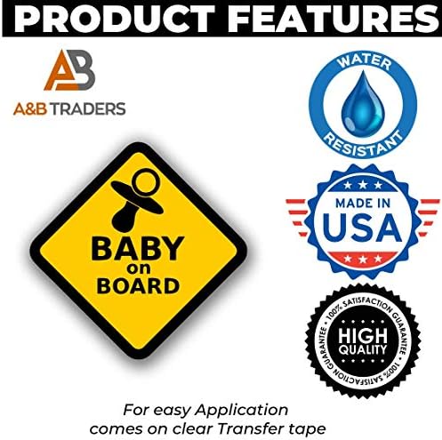 Стикер с надпис Baby on Board, Винилови стикери с надпис Baby Board, стикер за детска кола, стикер за детска