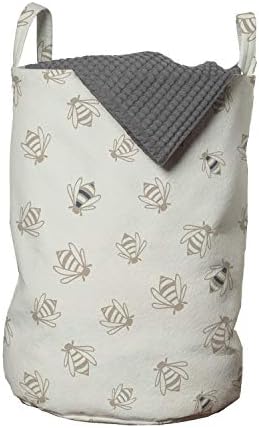 Чанта за дрехи с пчели Ambesonne, Изображение на Мед в Ритъма на дивата природа Apoidea от естествена кожа,