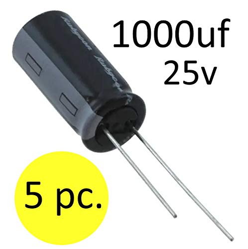 5 БР. 1000 uf 25 (Rubycon) Алуминиеви Електролитни кондензатори с Радиален се използва за ремонт на LCD телевизори