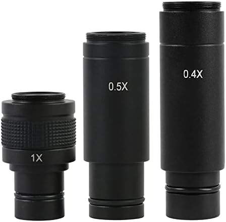 USEEV Адаптер за микроскоп 23,2 мм 0.4 X/0.5 X/1X C Монтиране Адаптер за обектив фокусиращ + 30 мм/30,5 мм пръстен