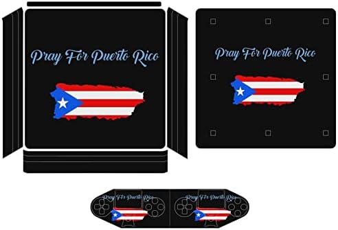 Молете се за Пуерто-Рико, PVC залепваща стикер, защитен стикер за PS4 Pro/PS4 Slim Controller