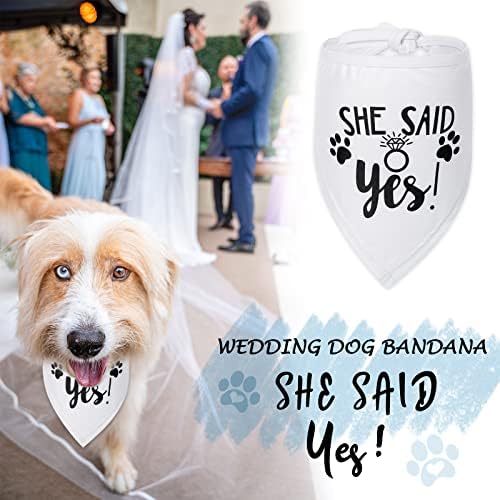 Сватбена кърпа за кучета She Said Yes, подарък за Участието, Подпори за фотосесия, шал за домашни любимци, престилки,