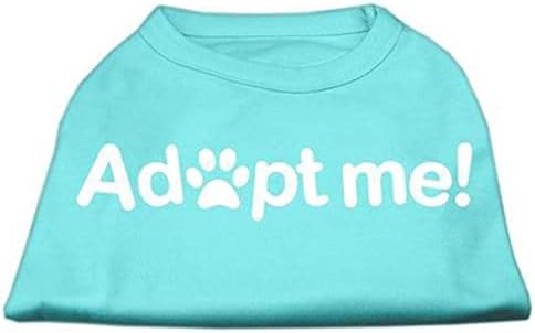 Mirage Pet Products Тениска с Трафаретным принтом Adopt Me, Голяма, с цвят на Морска Вълна