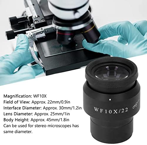 Окуляр микроскоп, WF10X/22 mm 30 mm Интерфейс на Обектива на Камерата Микроскоп, Широкоъгълен Окуляр, с Висока