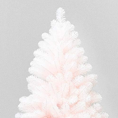 Коледно дърво ZPEE от Розово PVC, Изкуствена Бор на панти с метална поставка, Лесна за сглобяване, Голи, Неосвещенная