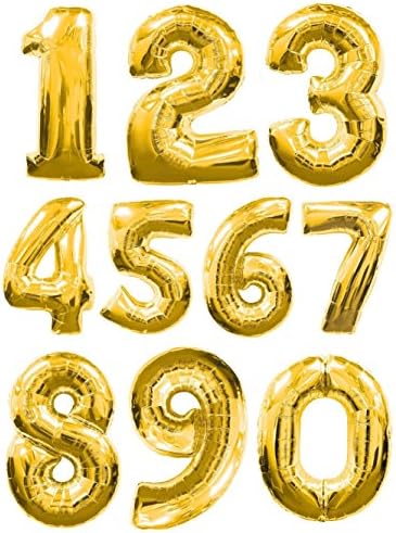 ZiYan 40 инча Златен Номер 4 балон Вечерни Украса за Фестивала Рожден Ден, Годишнина Гигантски балони Гелиевые