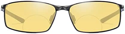 laureles, реколта мъжки спортни слънчеви очила за нощно виждане, четец, метална дограма, бифокални очила за