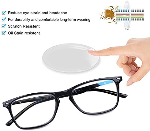 Henotin 2 Опаковки Прогресивно Многофокусных очила за четене с блокиране на синя Светлина за Жените и мъжете,