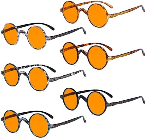 Eyekepper, 5 опаковки компютърни очила за четене, малки кръгли четци със синьо светофильтром + 2,50