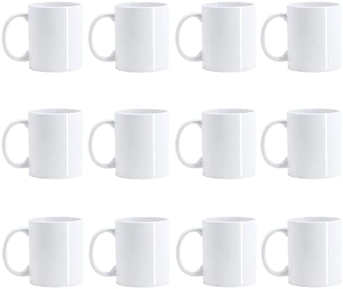 Набор от сублимационных steins KassWoo от 12-12 грама, Професионални Кафе Чаши за Сублимация, Керамични Чаши