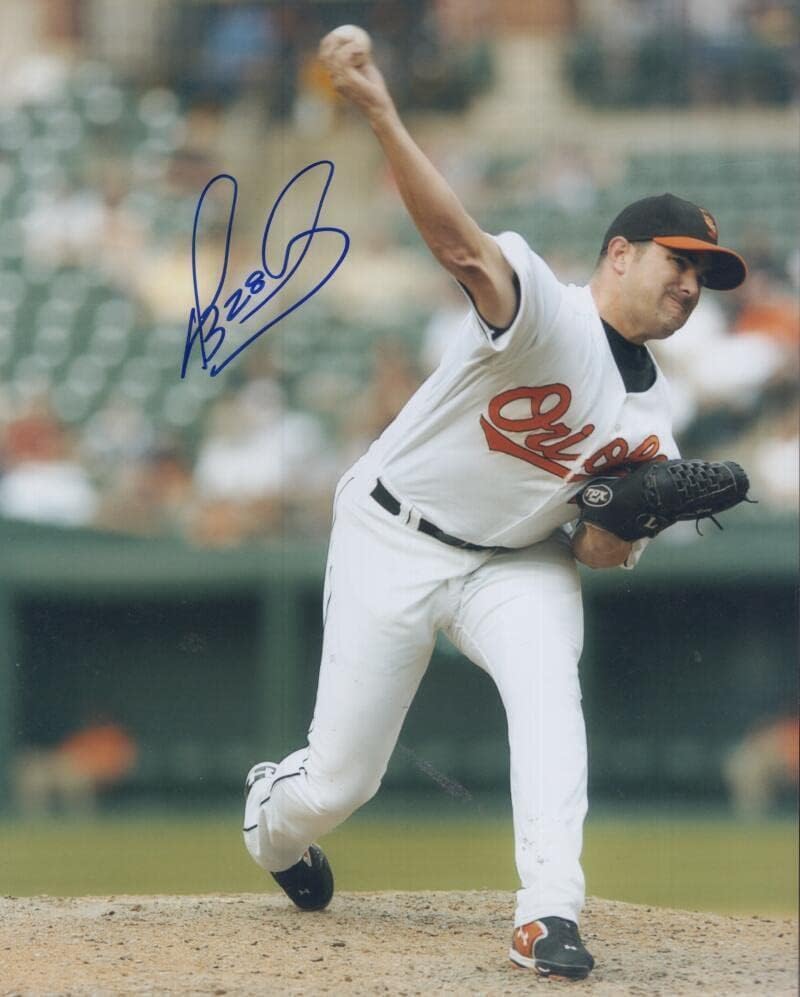 Снимка 8x10 с автограф на Дани Баэза Балтимор Ориолз С / Coa - Снимки на MLB с автограф