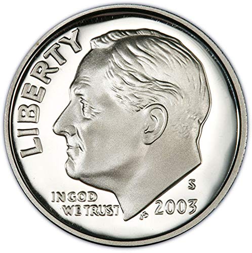 Монета Рузвелт 2003 г. с покритие във формата на десятицентовика Choice, не Циркулировавшая на Монетния двор